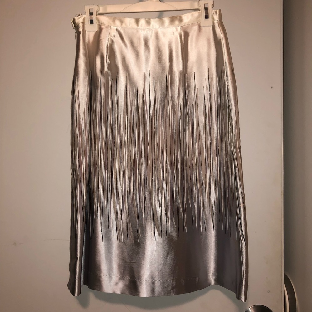 New Frontier Silver Silk Skirt 4